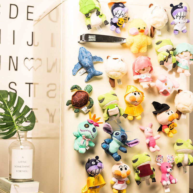 CREATIVE CARTOON ANIME PLUSH TOYS FRIDGE MAGNETS MAGNETS CUTE MAGNETIC STICKERS DOLL PENDANTS HOME DECORATIONS