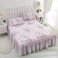 Váy ngủ cotton đơn mảnh cotton bed bed bed cover ba bộ 1,8 m đôi dày mền 1,5 trượt mùa hè - Váy Petti váy giường