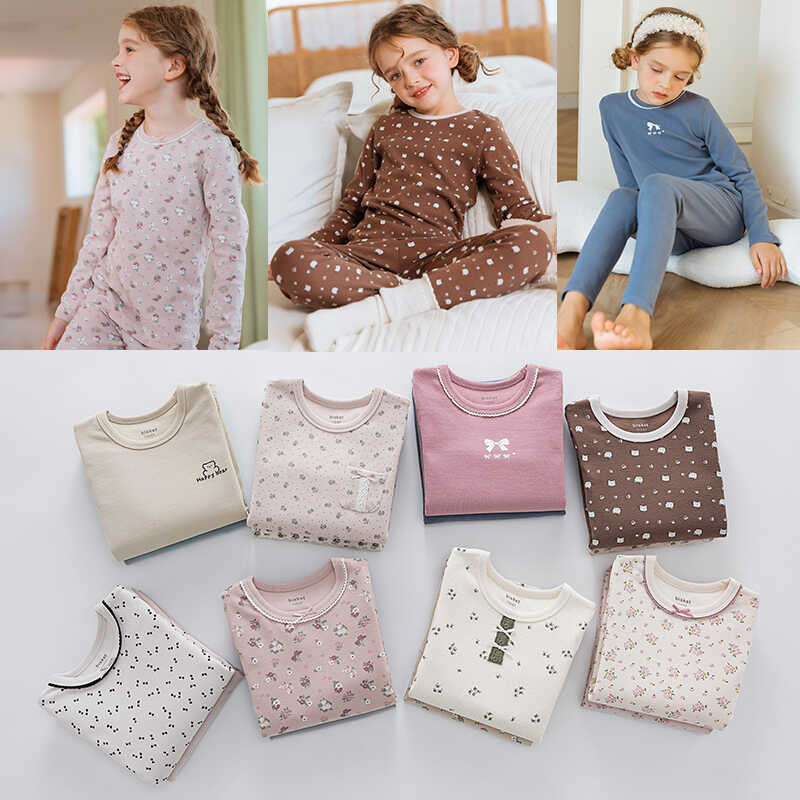内衣套装纯棉家居服bisket秋冬
