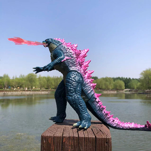 大号原版狂暴哥斯拉雪魔刀疤王吐息塑胶关节可动怪兽玩偶模型玩具