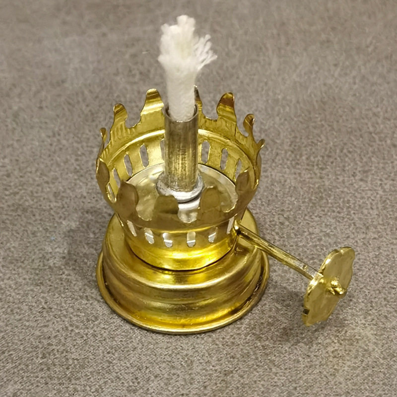 小号金属灯头 MINI玻璃油灯灯芯配件 复古煤油灯灯头金属调节器