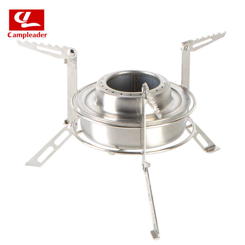 户外酒精炉炉头固体支架撑便携式防风三角液体炉架