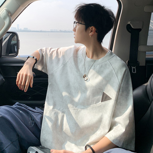 T恤男大童初中高中学生宽松休闲半袖 2026青少年夏季 薄款 短袖 潮 衫