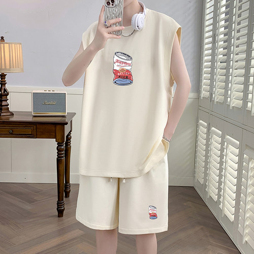 2026夏季新款运动套装男孩初高中学生青少年宽松短袖短裤两件套潮