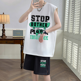 青少年运动套装 初高中学生男孩宽松透气休闲两件套潮 新款 2026夏季