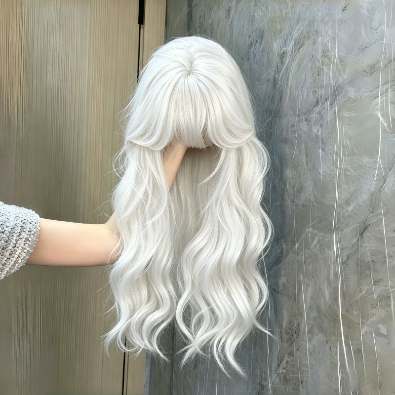 Lolita纯白长卷整顶仿真假发