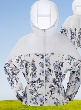 断码XL】探路者2025夏新款户外宽松印花防晒衣女TAZZAN82216-L537