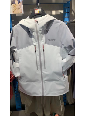 探路者女单层冲锋衣TABBAM82004-K664春秋2024连帽夹克防风外套