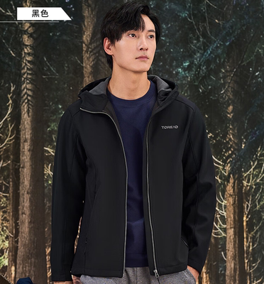 探路者软壳衣外套加绒防水防风衣