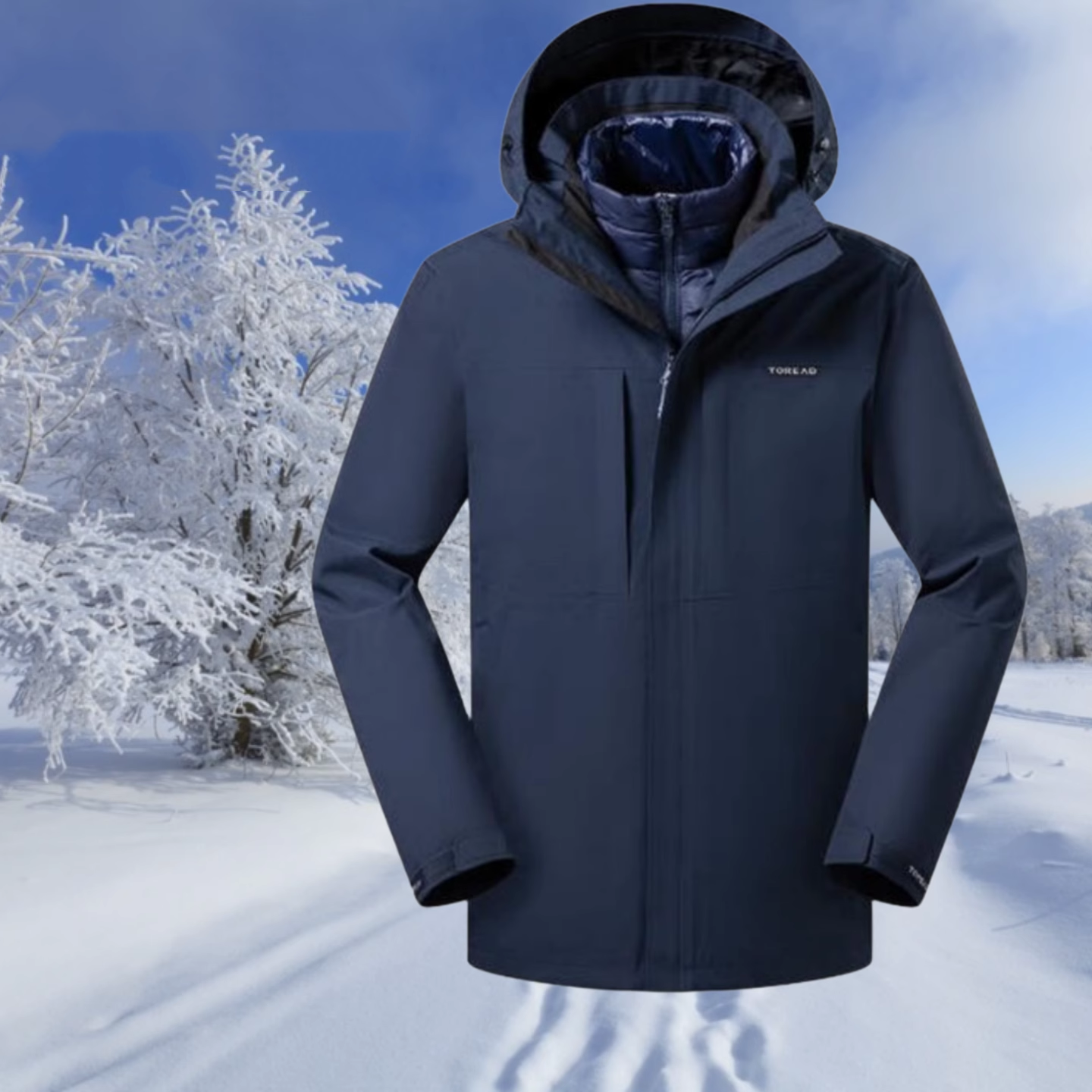 探路者户外套羽绒冲锋衣25新款