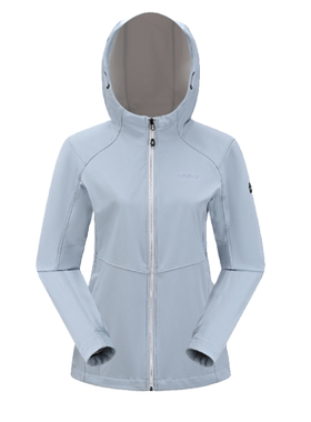 探路者女式连帽软壳外套2024春新款户外运动服TAEEAM82008-CJ7X