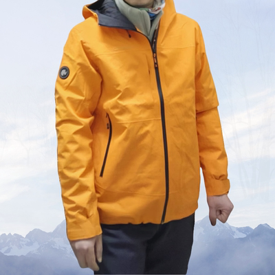 探路者东丽面料单冲锋衣男防水透湿春秋外套TABBCM91127-BA1X橘色