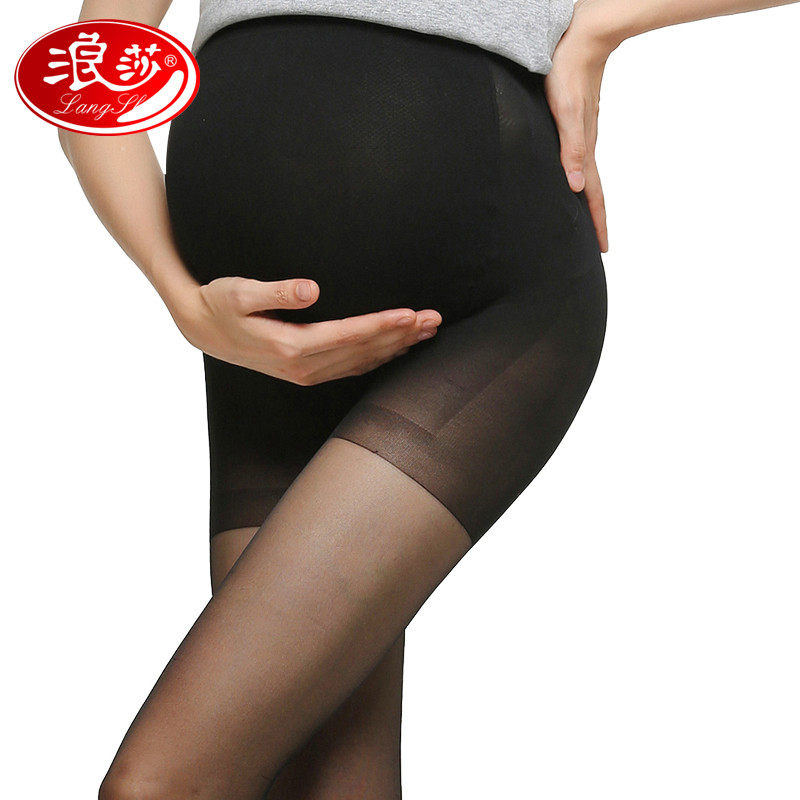 浪莎孕妇夏季托腹可调节大码丝袜