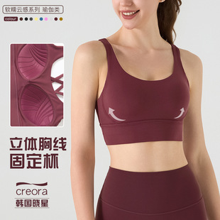 东阳市纤水佳人服装有限公司莱卡运动背心内衣女固定杯一体式