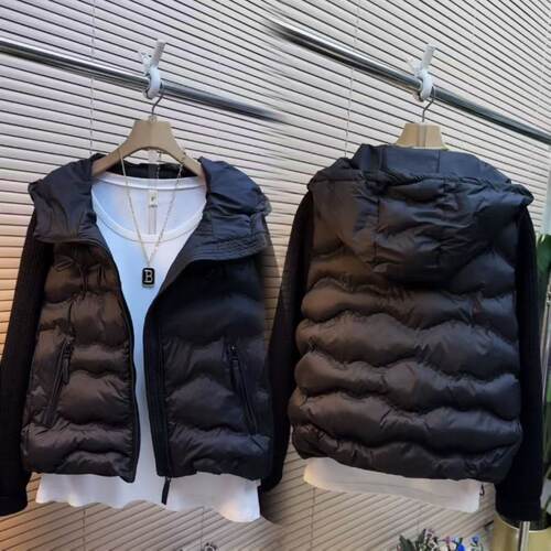 多巴胺色系纯色棉服+T恤两件套