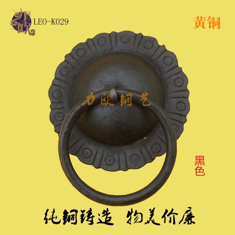 热销复古典狮子老虎头纯铜大拉手正品兽铺首门环做旧中式把扣