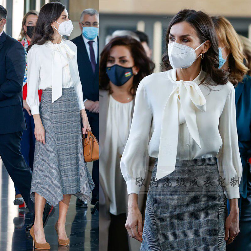 莱蒂齐亚王妃同款高级定制套装夏