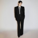 子摩登大牌套装 高端定制李宇春同款 裤 外套 秋冬 黑色宽肩廓形西装