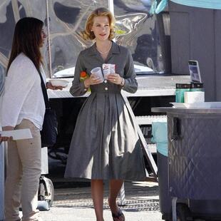 高级定制2024秋羊毛衬衫 连衣裙收腰大摆裙复古优雅OL气质大气长款