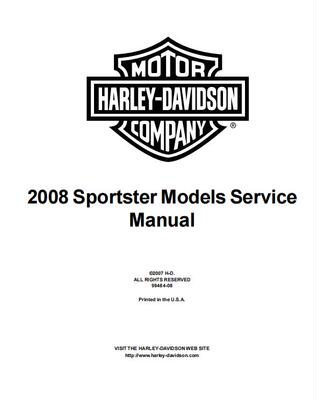 2008 2016Sportster Models哈雷维修手册说明书全车部件扭矩线路