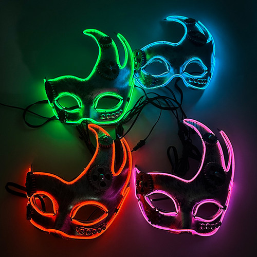 万圣节LED假面舞会面具蒸汽朋克