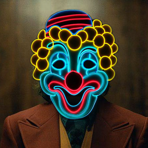 圣诞老人小丑发光面具