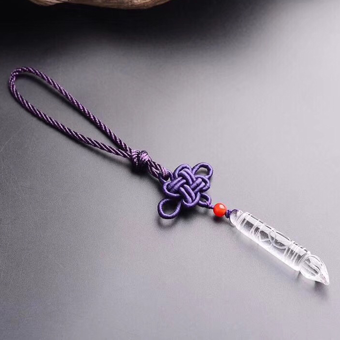 天然白水晶文昌笔包挂 白水晶文昌笔车挂 白水晶文昌笔钥匙扣