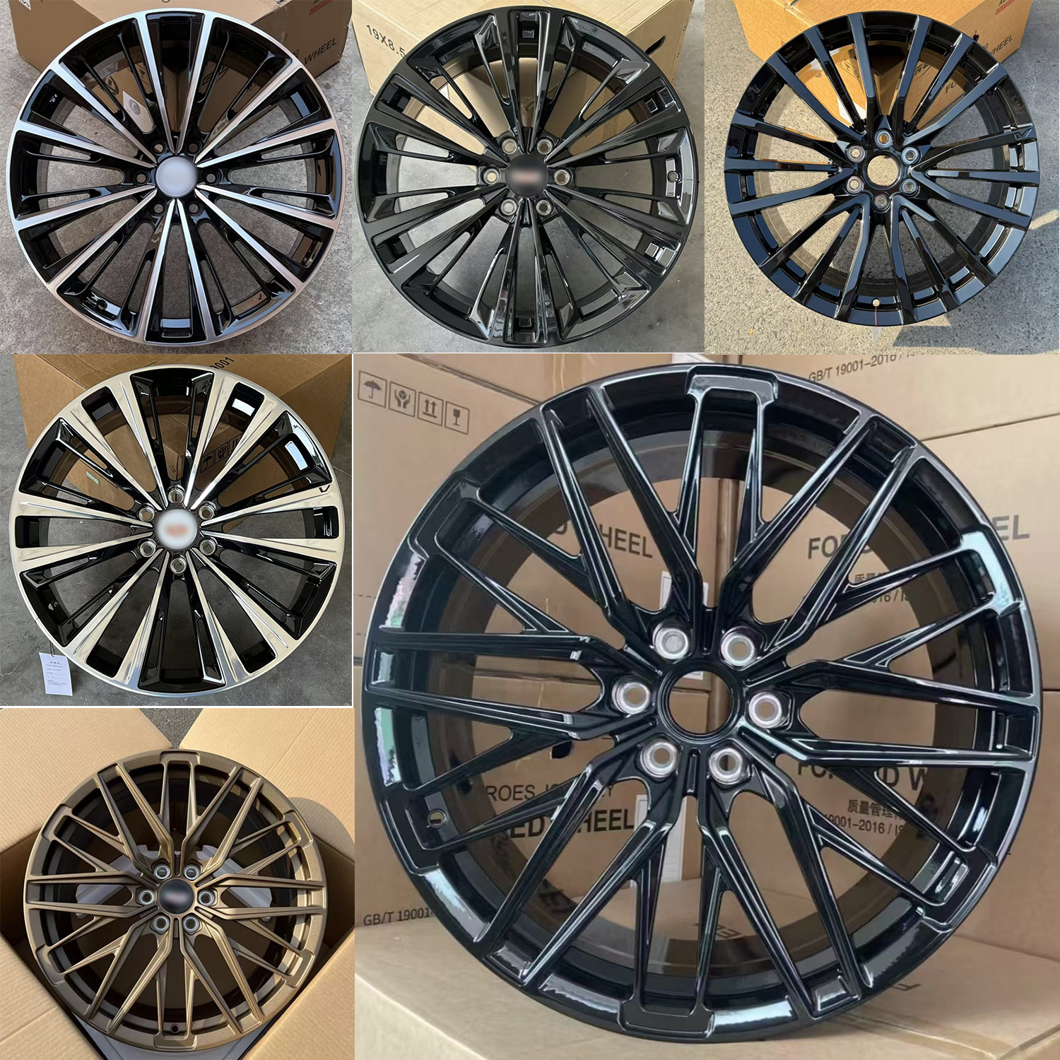 适配凯迪拉克XT5锻造轮毂20/18寸XT6 SRX改装专用6x120黑色轮毂