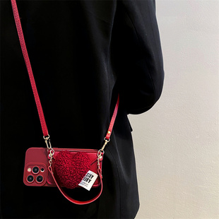 5k女reno7防摔A1斜跨A97 A58全包边findx6套k10 8pro毛绒reno6 爱心零钱包reno11适用opporeno10手机壳reno9