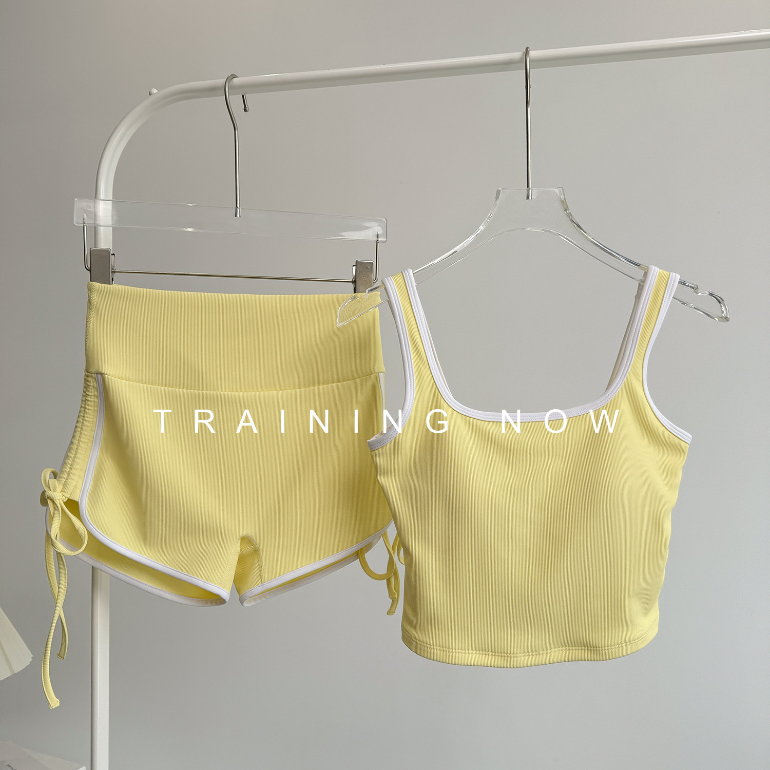 高级感健身服套装女带胸垫露背性感瑜伽背心跑步训练内衣运动服夏