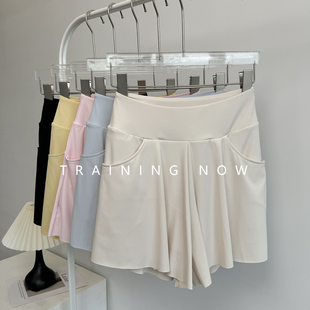 运动短裤女夏季防走光宽松透气跑步训练速干裤瑜伽健身舞蹈三分裤