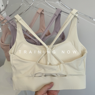 一体式 外穿跑步防震文胸性感透气美背瑜伽健身背心 运动内衣女夏季