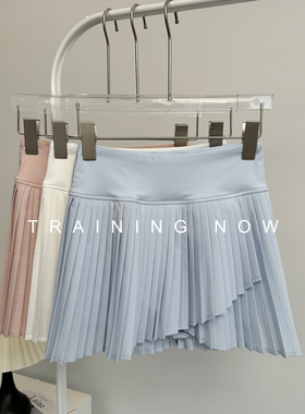 运动短裙女夏季百褶瑜伽裙假两件防走光时尚跑步健身羽毛球网球裙