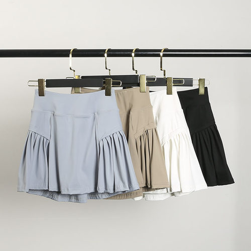 高腰运动短裙女假两件半身裙