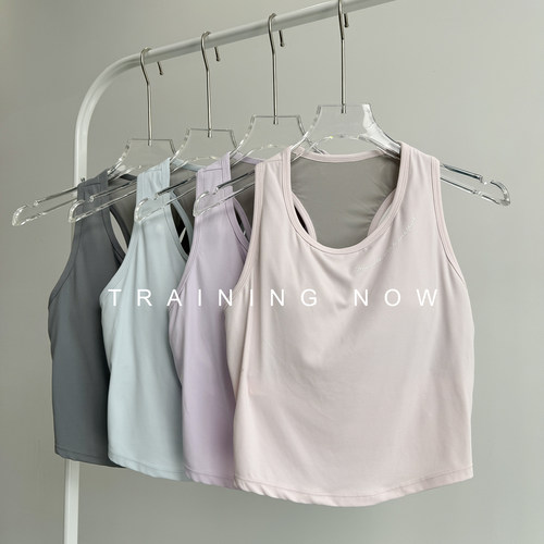 瑜伽服背心女夏一体式跑步防震