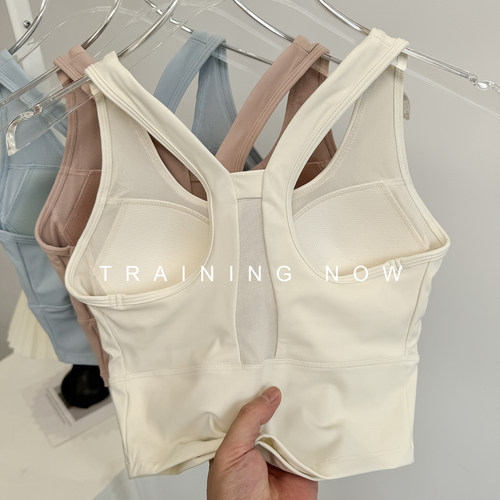 运动内衣女夏季薄款防震聚拢美背时尚瑜伽服背心跑步性感健身文胸