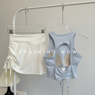 羽毛球运动套装女夏外穿健身训练跑步防震背心高颜值普拉提瑜伽服