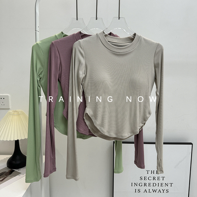 带胸垫瑜伽上衣女跑步运动紧身