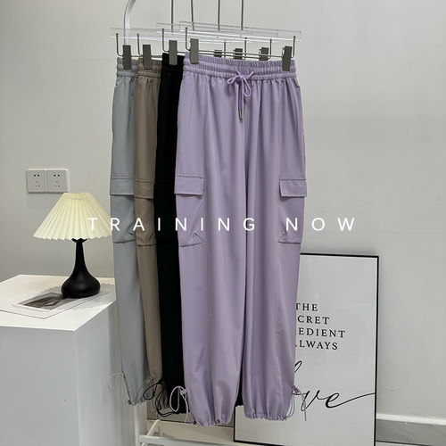 健身裤子瑜伽高级感训练工装卫裤