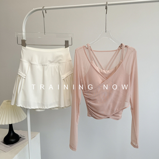 高级感专业训练瑜伽服时尚 新款 羽毛球网球健身短裙 女夏季 运动套装