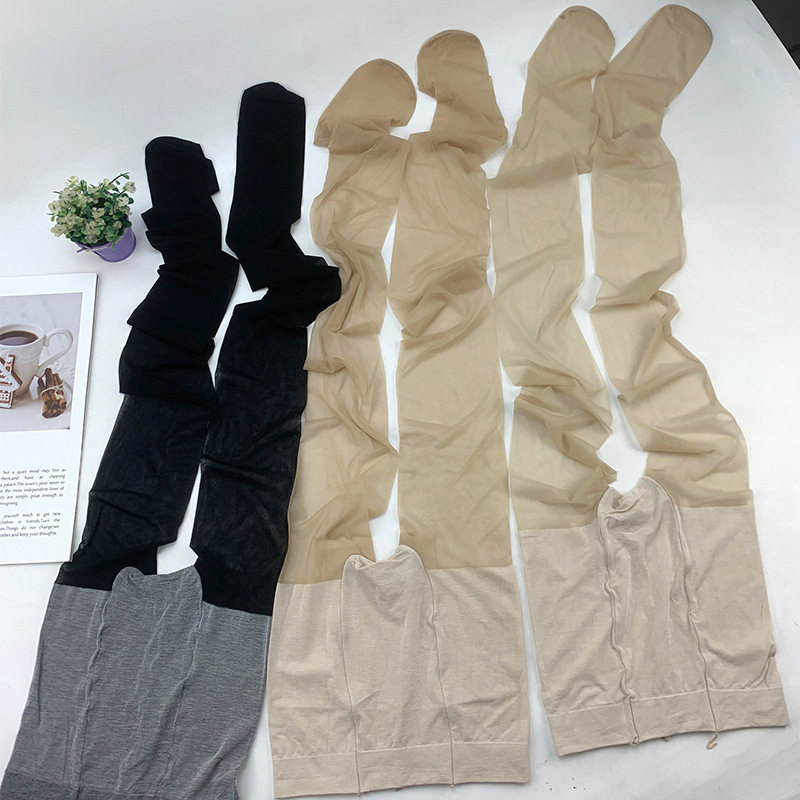 娜娇婷10D超薄莱卡包芯纱丝袜连裤袜丝袜裆部加固防脱散丝袜裤3双