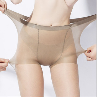 肤 丝袜美腿大码 宝娜斯珠光30D双面加裆性感脚尖加固油亮薄款 连裤