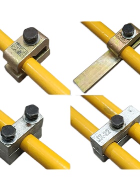 挖机管夹液压管卡子破碎锤大小臂管路双孔卡扣固定夹4/6分1寸管扣