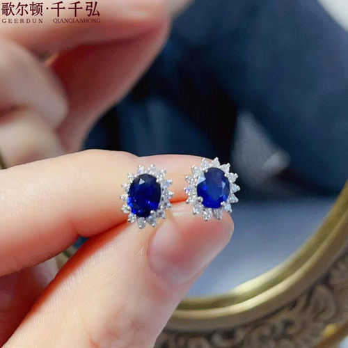 戴妃女神明星现货18k黄金耳环