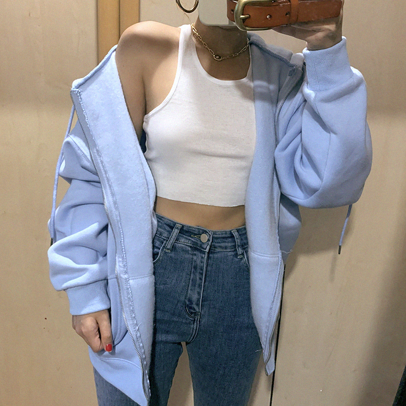 多色抓绒休闲连帽MimmonShop欧美