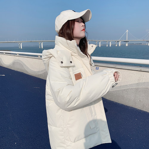 和锋金羽短款oversize棉服外套