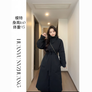 黑色休闲风衣2025新款女士大衣春秋季薄款中长款外套女小个子大衣