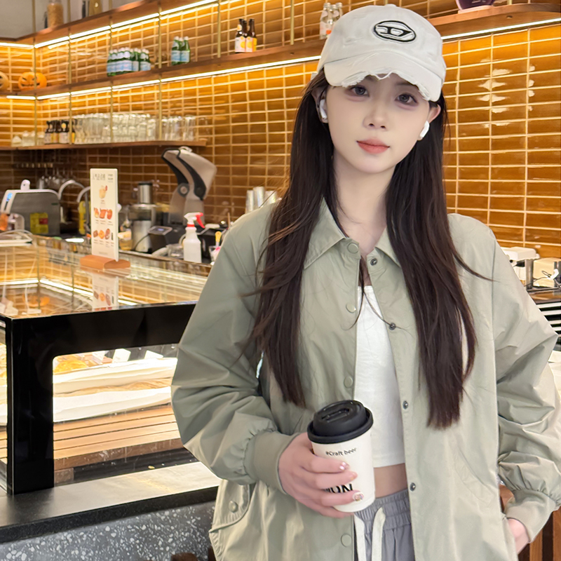时尚短款女士衬衫外套2025春秋季新款薄休闲小个子上衣女长袖正肩