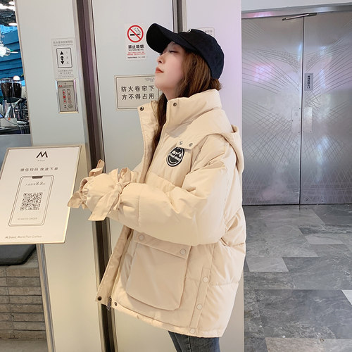 秋冬季短款面包服oversize