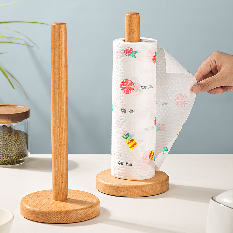 创意纸巾架榉木纸巾架卷纸神器厨房卷纸收纳架家用实木立式置物架